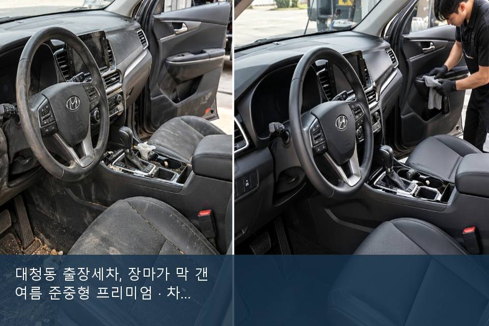 대청동 출장세차, 장마가 막 갠 여름 준중형 프리미엄 · 차종 기준 금액